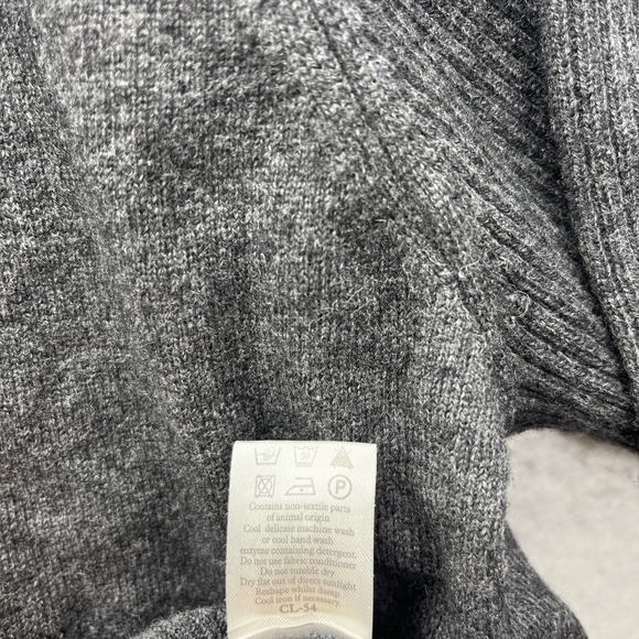 Pure Collection Cardigan Womens 12 Gray Wool Cashmere Long Sleeve Buttoned Fit - Picture 13 of 16